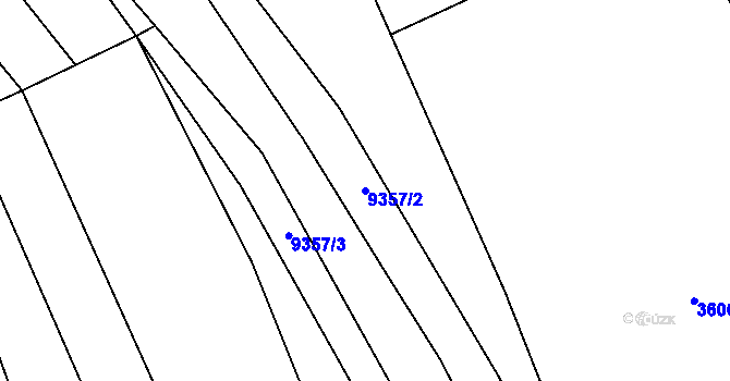 Parcela st. 9357/2 v KÚ Žítková, Katastrální mapa
