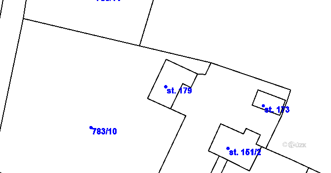 Parcela st. 179 v KÚ Žitná u Netolic, Katastrální mapa