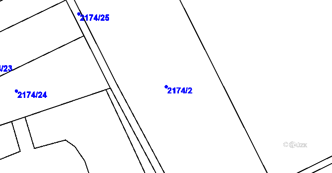 Parcela st. 2174/2 v KÚ Žitná u Netolic, Katastrální mapa