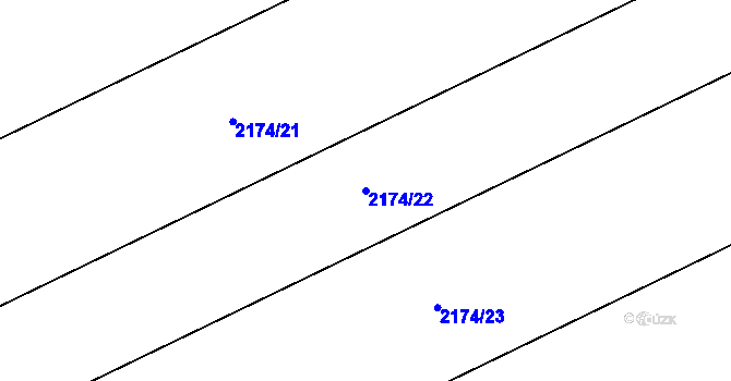 Parcela st. 2174/22 v KÚ Žitná u Netolic, Katastrální mapa