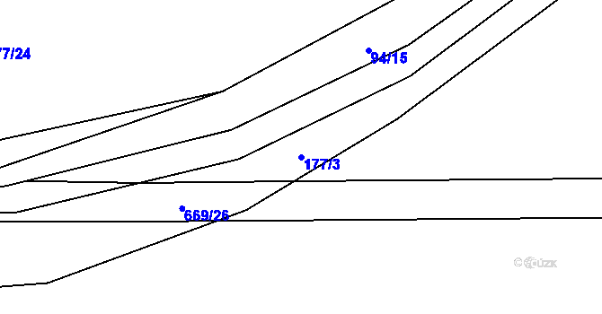 Parcela st. 177/3 v KÚ Žitovlice, Katastrální mapa