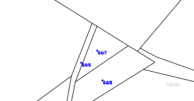 Parcela st. 64/7 v KÚ Neratov, Katastrální mapa