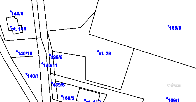 Parcela st. 29 v KÚ Neratov, Katastrální mapa