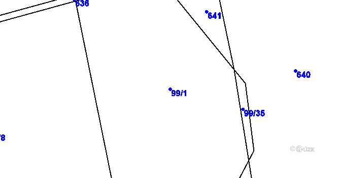 Parcela st. 99/1 v KÚ Neratov, Katastrální mapa