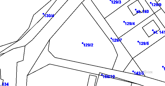 Parcela st. 129/2 v KÚ Neratov, Katastrální mapa