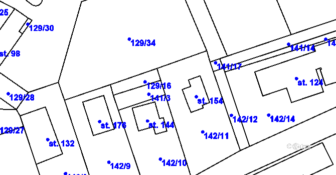 Parcela st. 141/2 v KÚ Neratov, Katastrální mapa