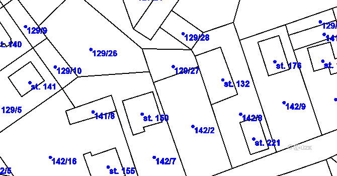 Parcela st. 141/6 v KÚ Neratov, Katastrální mapa