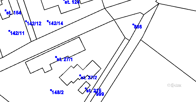 Parcela st. 148/3 v KÚ Neratov, Katastrální mapa