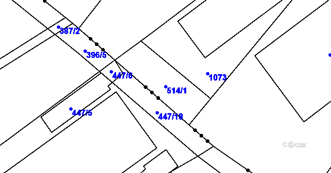Parcela st. 514/1 v KÚ Neratov, Katastrální mapa