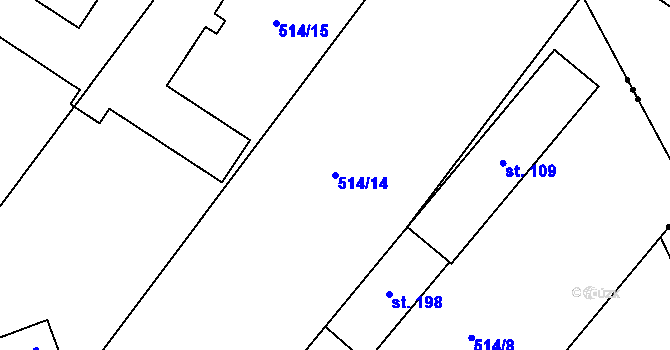 Parcela st. 514/14 v KÚ Neratov, Katastrální mapa