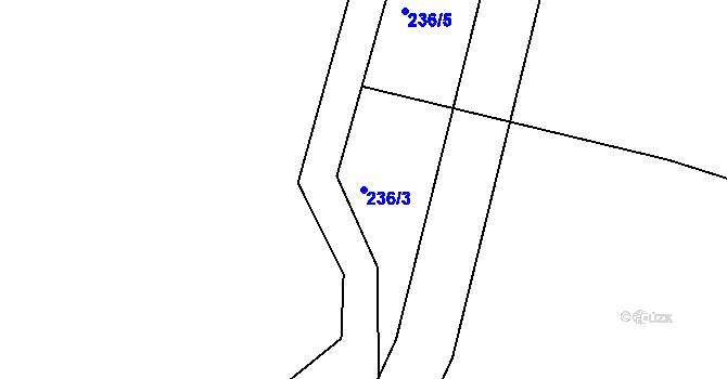 Parcela st. 236/3 v KÚ Živanice, Katastrální mapa