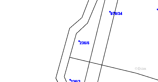 Parcela st. 236/5 v KÚ Živanice, Katastrální mapa