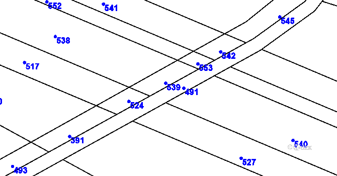 Parcela st. 293/18 v KÚ Želkovice, Katastrální mapa