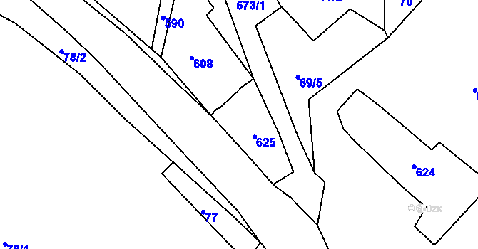 Parcela st. 72 v KÚ Hořetice u Žiželic, Katastrální mapa