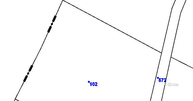 Parcela st. 103 v KÚ Hořetice u Žiželic, Katastrální mapa