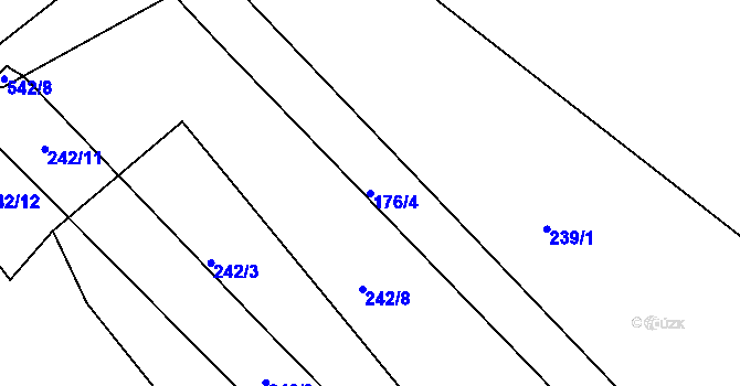Parcela st. 176/4 v KÚ Hořetice u Žiželic, Katastrální mapa