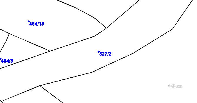 Parcela st. 527/2 v KÚ Hořetice u Žiželic, Katastrální mapa
