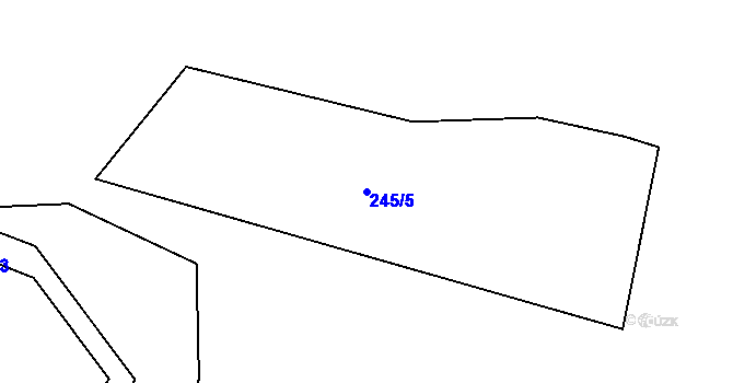 Parcela st. 245/5 v KÚ Hořetice u Žiželic, Katastrální mapa