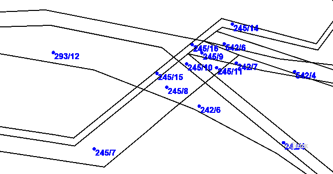 Parcela st. 245/8 v KÚ Hořetice u Žiželic, Katastrální mapa