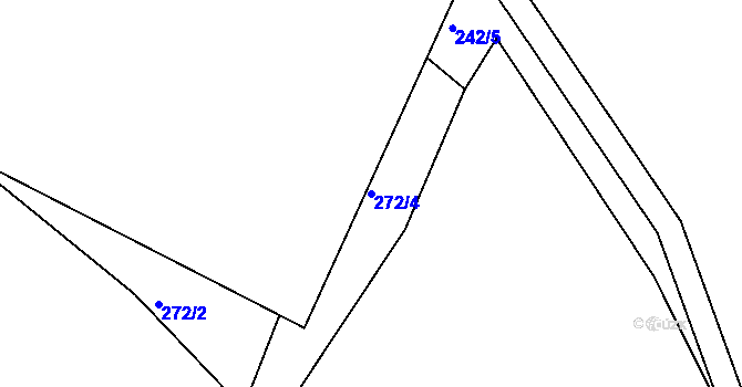 Parcela st. 272/4 v KÚ Hořetice u Žiželic, Katastrální mapa