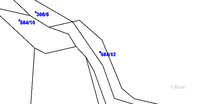 Parcela st. 584/12 v KÚ Hořetice u Žiželic, Katastrální mapa