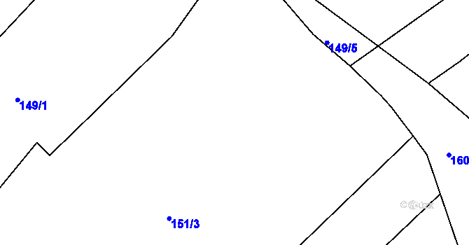 Parcela st. 149/4 v KÚ Hořetice u Žiželic, Katastrální mapa