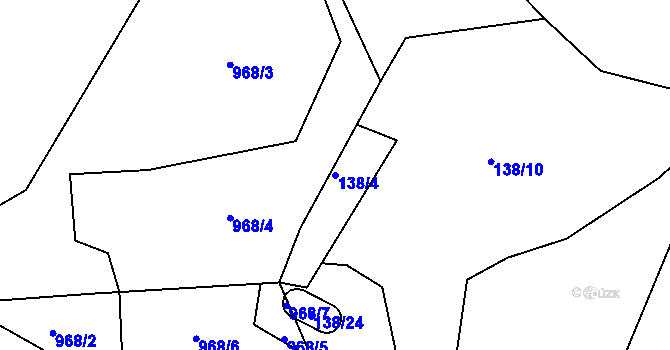 Parcela st. 138/4 v KÚ Žiželice u Žatce, Katastrální mapa