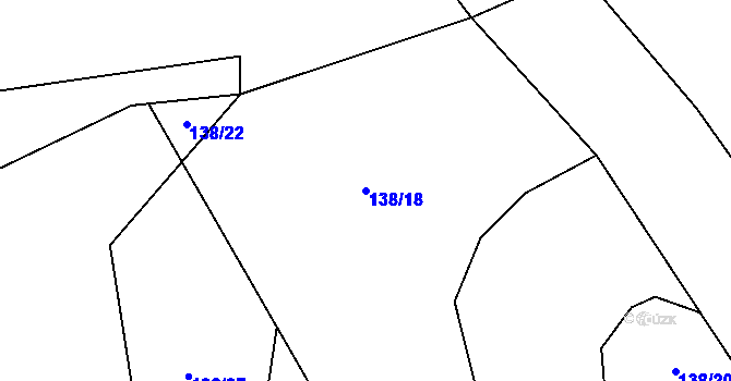 Parcela st. 138/18 v KÚ Žiželice u Žatce, Katastrální mapa
