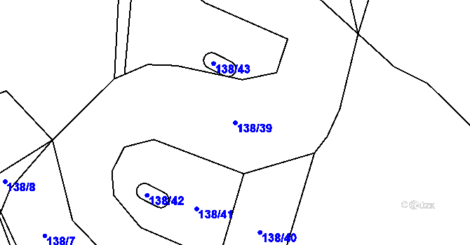 Parcela st. 138/39 v KÚ Žiželice u Žatce, Katastrální mapa