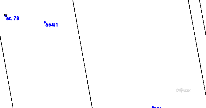 Parcela st. 259/25 v KÚ Drnov, Katastrální mapa