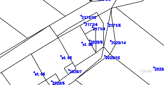 Parcela st. 88 v KÚ Žižkovo Pole, Katastrální mapa