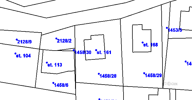 Parcela st. 161 v KÚ Žižkovo Pole, Katastrální mapa