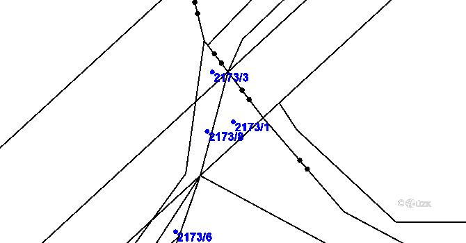 Parcela st. 2173/1 v KÚ Žižkovo Pole, Katastrální mapa
