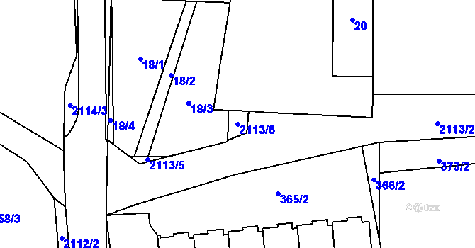 Parcela st. 2113/6 v KÚ Žižkovo Pole, Katastrální mapa