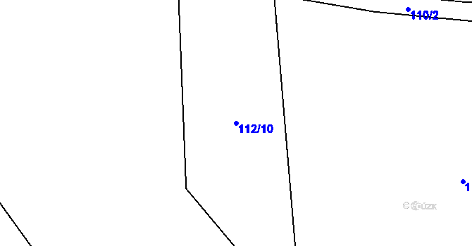 Parcela st. 112/10 v KÚ Žlebské Chvalovice, Katastrální mapa