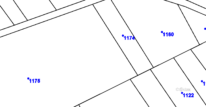 Parcela st. 251/4 v KÚ Žlebské Chvalovice, Katastrální mapa