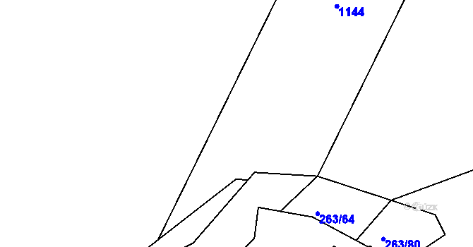 Parcela st. 251/36 v KÚ Žlebské Chvalovice, Katastrální mapa