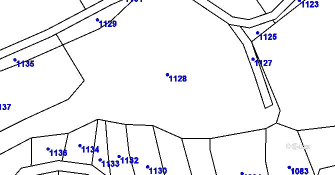 Parcela st. 268/5 v KÚ Žlebské Chvalovice, Katastrální mapa