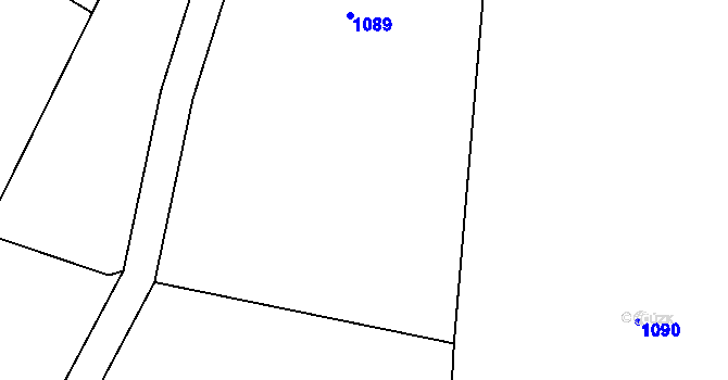 Parcela st. 290/3 v KÚ Žlebské Chvalovice, Katastrální mapa
