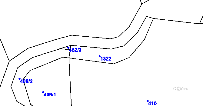 Parcela st. 452/2 v KÚ Žlebské Chvalovice, Katastrální mapa