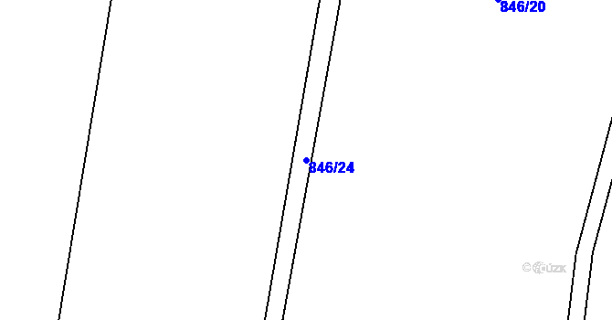 Parcela st. 846/24 v KÚ Žleby, Katastrální mapa