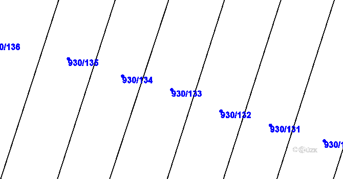 Parcela st. 930/133 v KÚ Žleby, Katastrální mapa