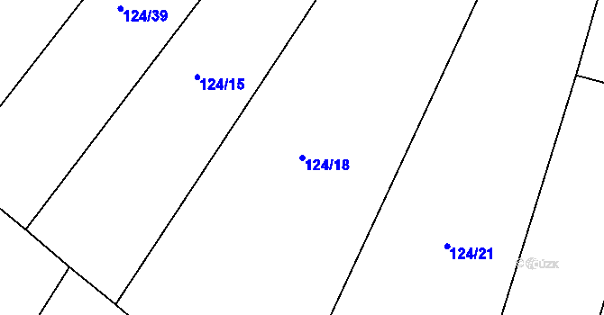 Parcela st. 124/18 v KÚ Sekeřice, Katastrální mapa
