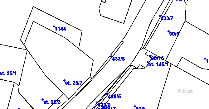 Parcela st. 459/27 v KÚ Slavhostice, Katastrální mapa