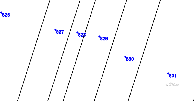 Parcela st. 262/18 v KÚ Žlunice, Katastrální mapa