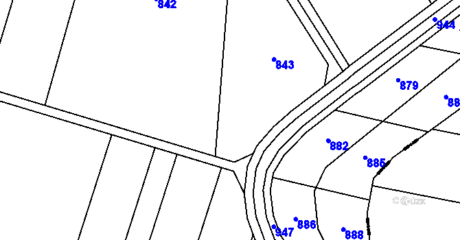 Parcela st. 262/26 v KÚ Žlunice, Katastrální mapa