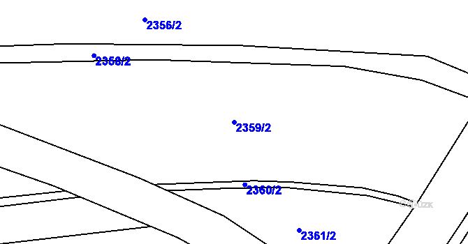 Parcela st. 2359/2 v KÚ Žlutice, Katastrální mapa