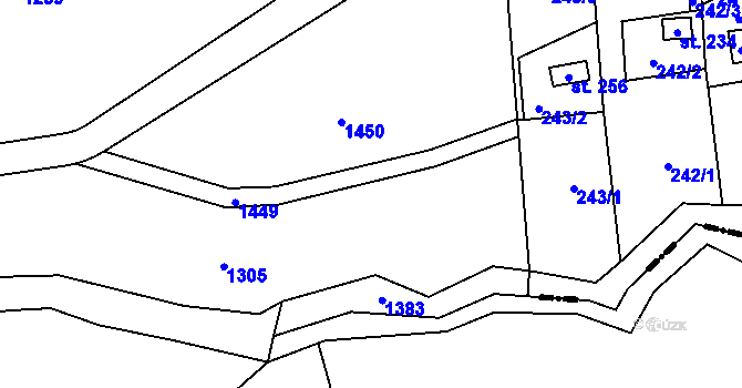 Parcela st. 244/4 v KÚ Žopy, Katastrální mapa