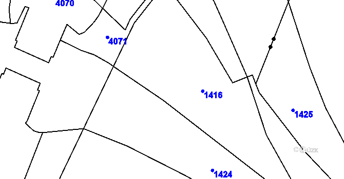 Parcela st. 347/3 v KÚ Žopy, Katastrální mapa