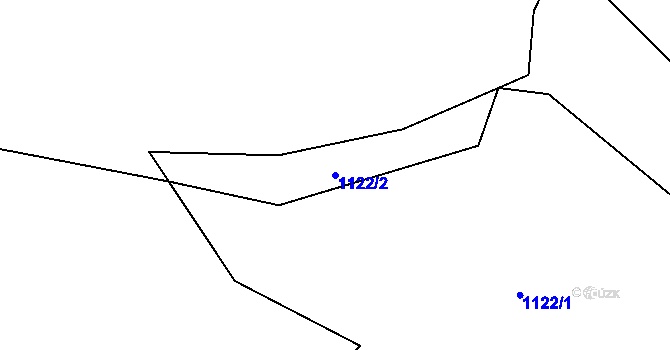 Parcela st. 1122/2 v KÚ Žulová, Katastrální mapa